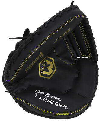 #ad Bob Boone Signed Franklin Black Baseball Catchers Glove w 7x Gold Glove SS COA $117.66