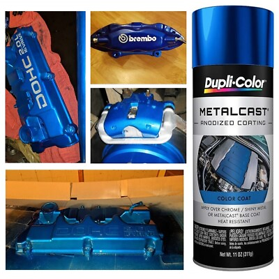 #ad 2Pk Blue Anodized Paint High Heat Engine Enamel Coating Caliper Brake Spray $46.96