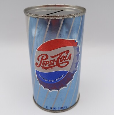 #ad Vintage Pepsi Cola Bottle Cap Logo Can Coin Bank Soda Advertising Memorabilia NY $124.95