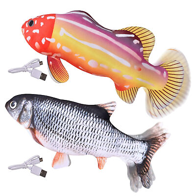 #ad Flopping Fish Toy 12quot; Cat Interactive Floppy Fish Dog Toy Dancing Wiggle Cat $14.39