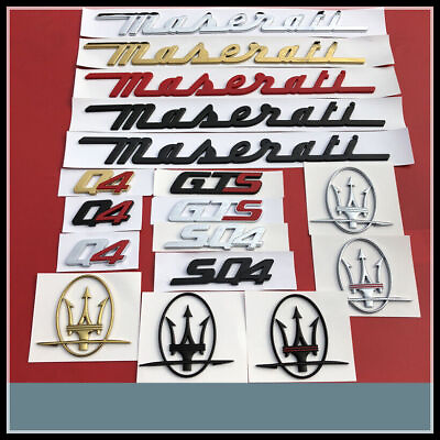 #ad For Maserati GranTurismo Ghibli Levante Emblem Rear Trunk Badge Sticker Decal $21.80