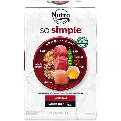 #ad Nutro So Simple with Beef Adult Dog Food Nutrition Real Beef and Vegetables 25Lb $121.11