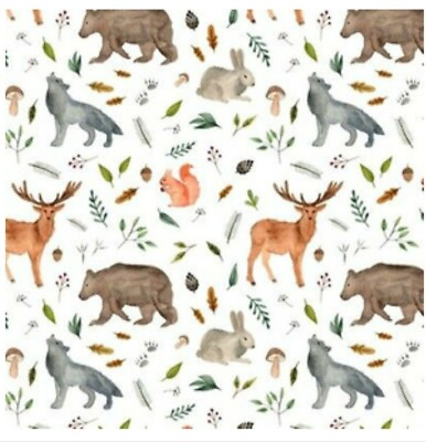 #ad cotton spoonflower fabric by the yard free shipping woodland Design 6966701 $22.00