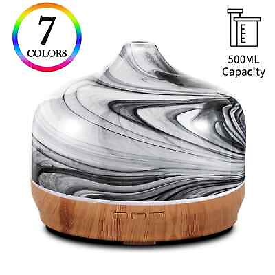 #ad Porseme 500ml Glass Ink Essential Oil Diffuser Ultrasonic Cool Mist Humidifier $39.57