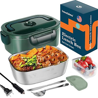 #ad TRAVELISIMO Electric Lunch Box for Adults 80W Fast Portable Heated Lunch Box ... $31.61