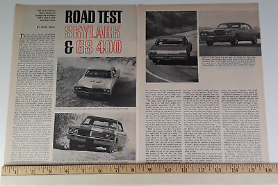 #ad 1967 BUICK SKYLARK GS400 ORIGINAL 1967 ARTICLE $9.95
