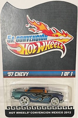 #ad #x27;57 Chevy Hot Wheels 2012 Mexico Convention EXREAMLY RARE Charity Car 1 of 1 $555.55