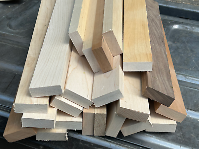 #ad High quality Maple Hardwood Cutting Board Blocks 3 4”x 2”x 18quot; 21 PC $29.75