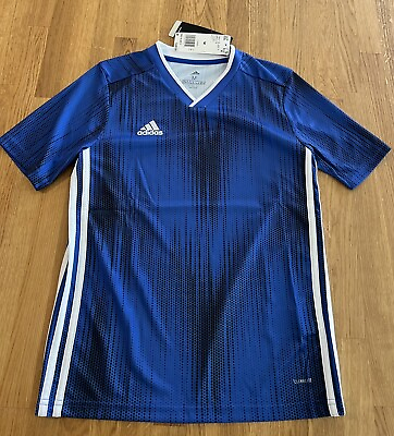 #ad Adidas Tiro 19 Football Soccer Youth Jersey Size M Blue New With Tags $23.99