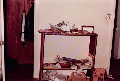 #ad Original Photo 4X6 1980s Hoarder Messy House Side Table Bedroom Door H279 #16 $4.00