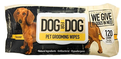 Dog For Dog Pet Grooming Wipes — 120 Count Each Lot Of 2 —New Pet Grooming Wipes $15.97