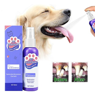 #ad Pet Breath Freshen Spray Care Cleaner 60ml Pet Oral Spray Clean Teeth Oral $11.70