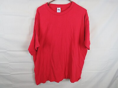 #ad 1990#x27;s Fruit od a Loom Easy to wear Red plain USA VTG T Shirt Size XL $18.00