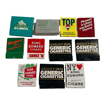 #ad Vintage Matchbooks Matches Lot Of 11 Cigarettes Cigars Newport King Edward $10.99