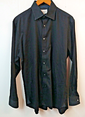 #ad Ted Baker Endurance Mens 16.5 34 35 Black Button Up Dress Shirt $14.99
