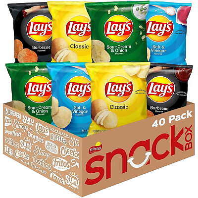 #ad Lay#x27;s Potato Chips Variety Pack Snack Chips 40 Count Multipack $22.86