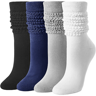 #ad Valentines Day Gift 2Pairs Women Slouch Knit Socks Warm Sock Scrunch Long Sock $9.99