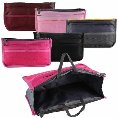 #ad Hot Women Insert Handbag Organiser Purse Large Liner Organizer Tidy Bag Travel $6.74