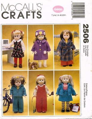 #ad 1990#x27;s McCall#x27;s Doll Clothes and Dog Pattern 2506 P352 Size 18quot; tall UNCUT $6.99