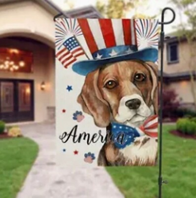 #ad Patriotic Dog Garden Flag $5.00