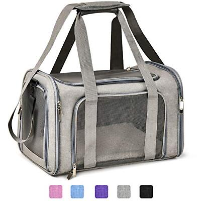 #ad Cat Dog Carrier for Small Medium Cats Puppies up to 15 Lbs TSA Airline Appr... $28.69