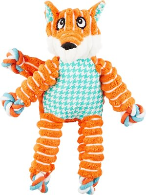 #ad KONG NKF12 Floppy Knots Squeaky Orange Fox Dog Toy $34.24