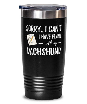 Dachshund Dog Plans 20oz Stainless Tumbler Mug Funny Dog Mom Or Dog Dad Gift Ide $29.95