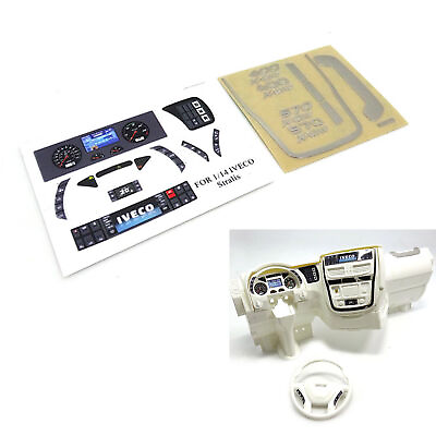 #ad DIY For 1 14 Iveco Remote Control RC Car Interior Instrument Panel Sticker Decal $9.70