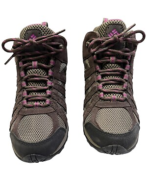 #ad Columbia Women’s Redmond Mid Waterproof Size 8 Boot Brown Purple New Without Box $75.00