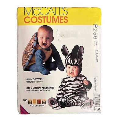 #ad McCall#x27;s Craft 256 Arma Baby Critters Toddler Costume Pattern Zebra Turle UC $8.80