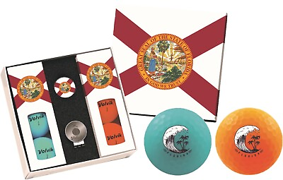 #ad Volvik Vivid Limited Edition State Pack 6 Florida Golf Balls amp; Marker Set NEW $24.95