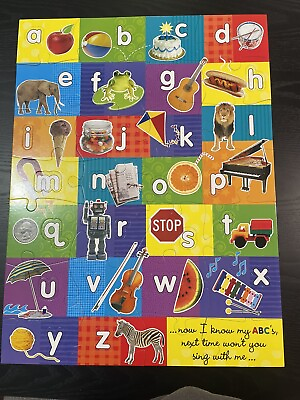 #ad Giant Kids Alphabet Puzzle 100% Complete Animals And Letters Jigsaw Puzzle $13.76