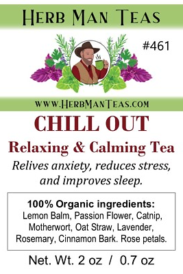 #ad CHILL OUT TEA Best Relaxing Tea to reduce Stress amp; anxiety by master herbalist $19.25