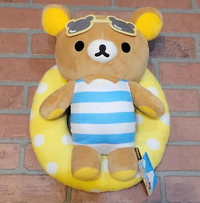 #ad San x Rilakkuma korilakkuma bear with float beach plush new with tag 15quot; $22.50