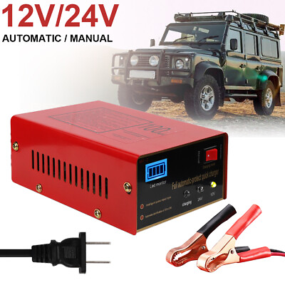#ad Professional Maintenance Free Battery Charger 12V 24V 10A 140W For Electric Car $22.99