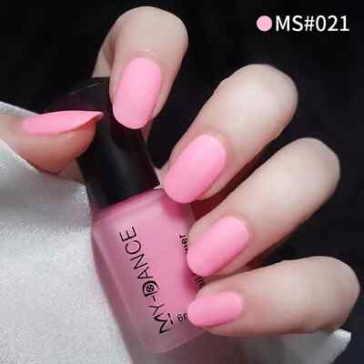 #ad Pink Fashion Color Long Lasting Quick Dry Matte Nail Lacquer $7.99