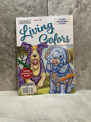 #ad Creative Expressions Volume 29 Living Colors Coloring Book Dog Dogs *NEW* $6.75