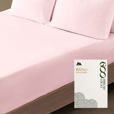 #ad Mayfair Premium Hotel Quality 1 Piece Cotton Fitted Sheet Luxury Softest 600 ... $53.41