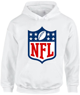 #ad NFL LOGO PREMIUM VINYL Printed Hoodies SM 3XL NEW ARRIVAL $39.99