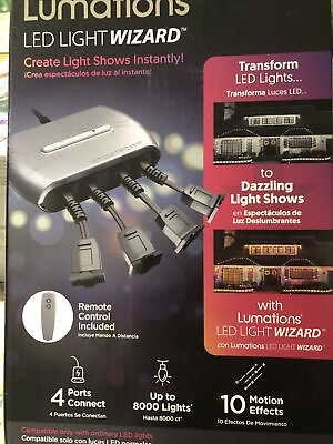 #ad Lumations LED LightWizard 4 Port Connector Plug amp; Play Light Show Remote Holiday $19.99