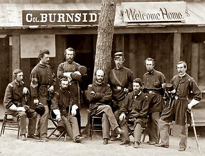 #ad 1861 Col. AMBROSE BURNSIDE amp; 1st Rhode Island Volunteers CIVIL WAR Photo 180 Z $11.33