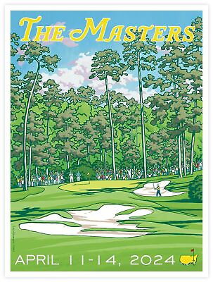 #ad BEST SALE 2024 Masters Poster Augusta National Golf NO FRAMED RE PRINT $36.99