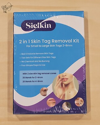 #ad Sielkin 2 in 1 Skin Tag Removal Kit For Small to Large Skin Tags; 2 8mm New $16.00