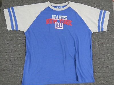 #ad New York Giants Shirt Mens XXL Blue Gray Short Sleeve Crew Neck Cotton Fanatics $12.95
