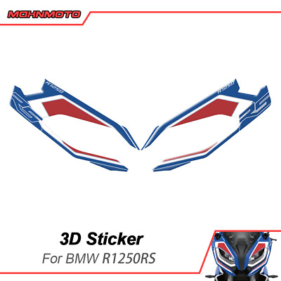 #ad For 2018 2024 BMW R1250RS Front headlight Fairing 3D Protector Pad Decal Sticker AU $42.00