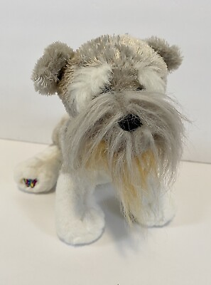 Ganz Webkinz 8” Schnauzer Plush Dog Grey HM159 Stuffed Animal Soft Toy No Code $6.99