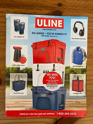 #ad ULINE Spring Summer 2024 Catalog Go Ahead You Have Earned It with Free Offers $10.00