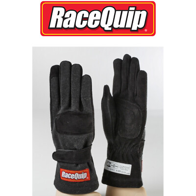 #ad RaceQuip 355 Series Nomex Youth Race Gloves SFI 3.3 5 Black Choose Size $61.95