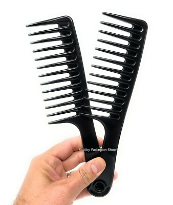 #ad Aristocrat XL Rake Combs Wide Tooth Large Hair Detangling Comb For Curly Hair 2p $9.56