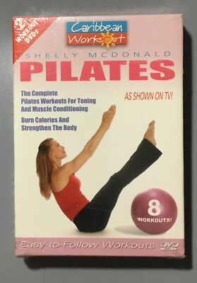#ad SHELLY MCDONALD Pilates Caribbean Workout 2 DISCS 8 WORKOUTS DVD BRAND NEW $2.19